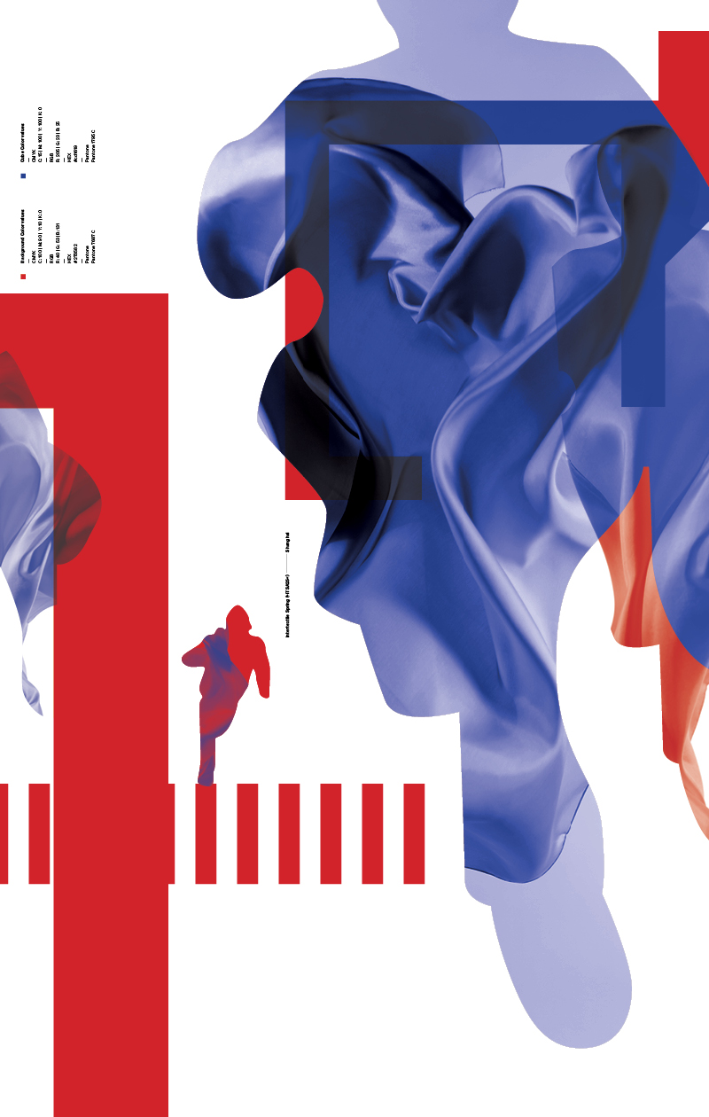 intertextile Shanghai Shenzhen Messe Frankfurt Hongkong Corporate Design Gestaltung Key Visual Art Direction Grafikdesign  National Exhibition Convention Center NECC