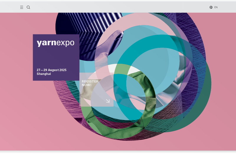 yarn expo 01 Shanghai Shenzhen Messe Frankfurt Hongkong Corporate Design Gestaltung Key Visual Art Direction Grafikdesign  National Exhibition Convention Center NECC