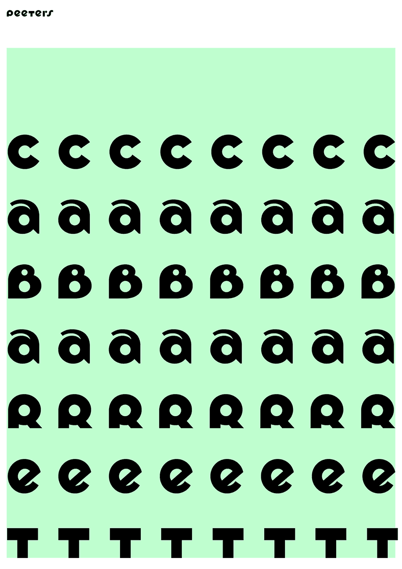 Peeters Cabaret Type Typedesign Font Schrift Schriftgestaltung Jozef Peeters Typographie Grafikdesign Visuelle Kommunikation Grafik Design